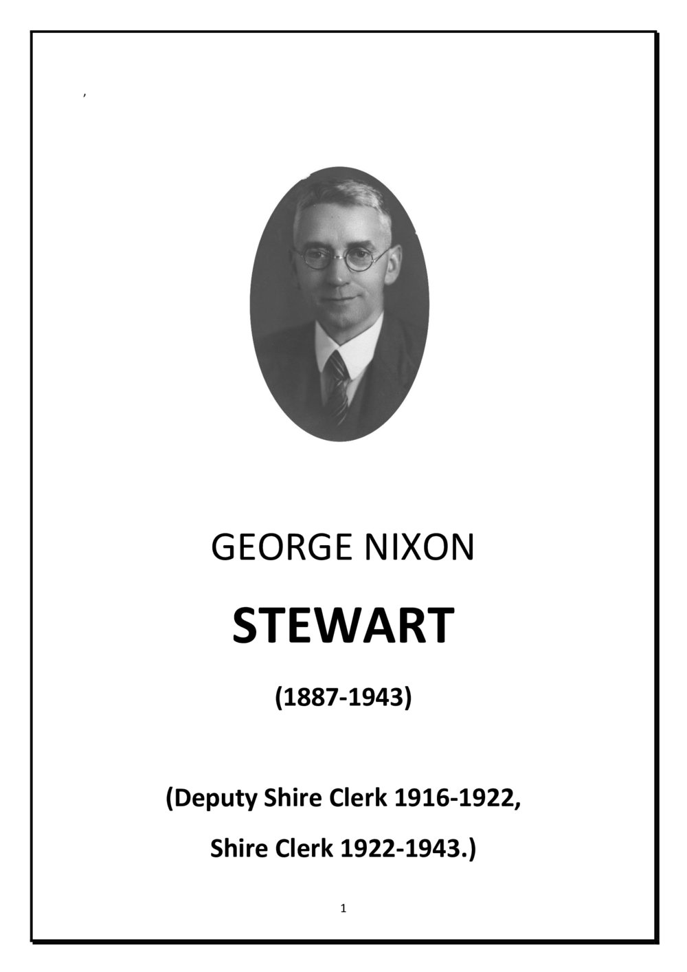 George Nixon Stewart biography