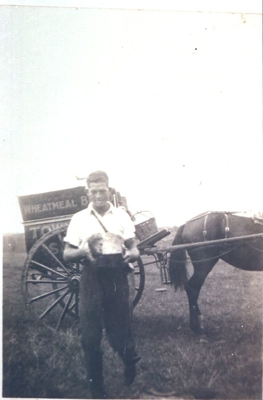 Jim Townsend delivering bread