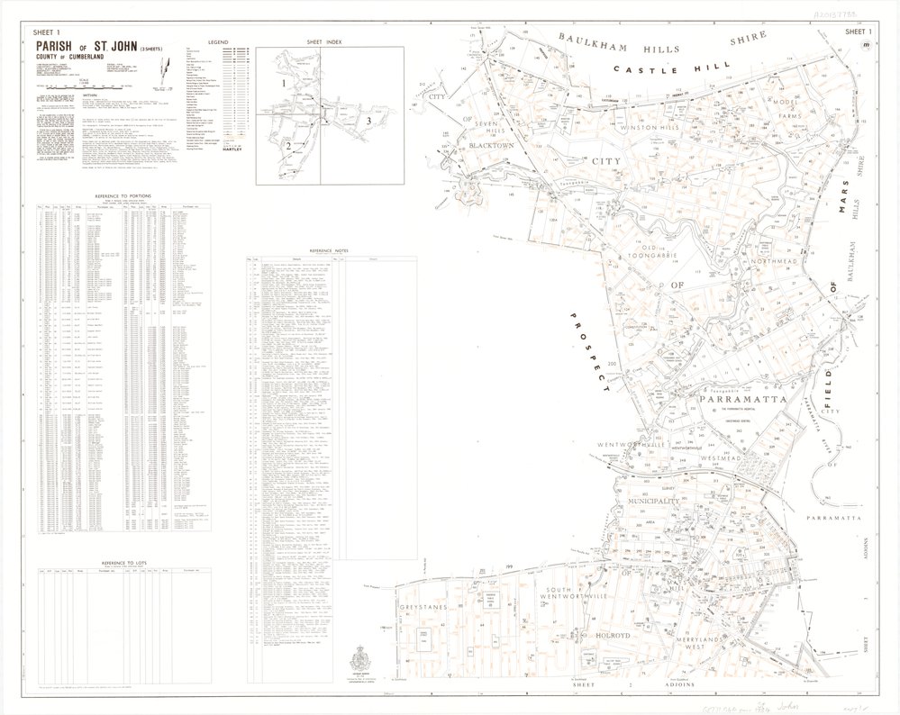 Parish of St John, Country of Cumberland, Sheet 1, 1972