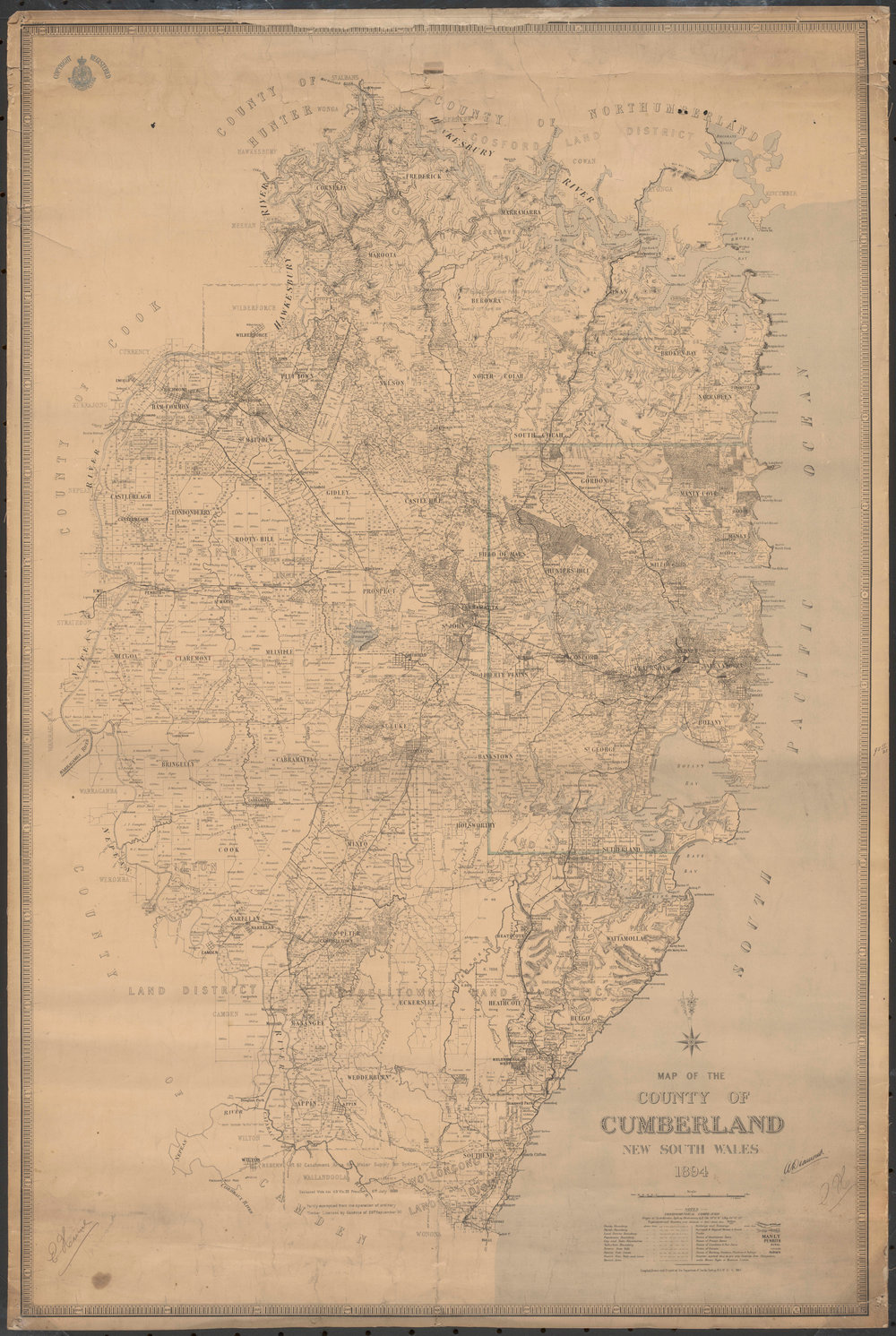 Map of the County of Cumberland, 1894