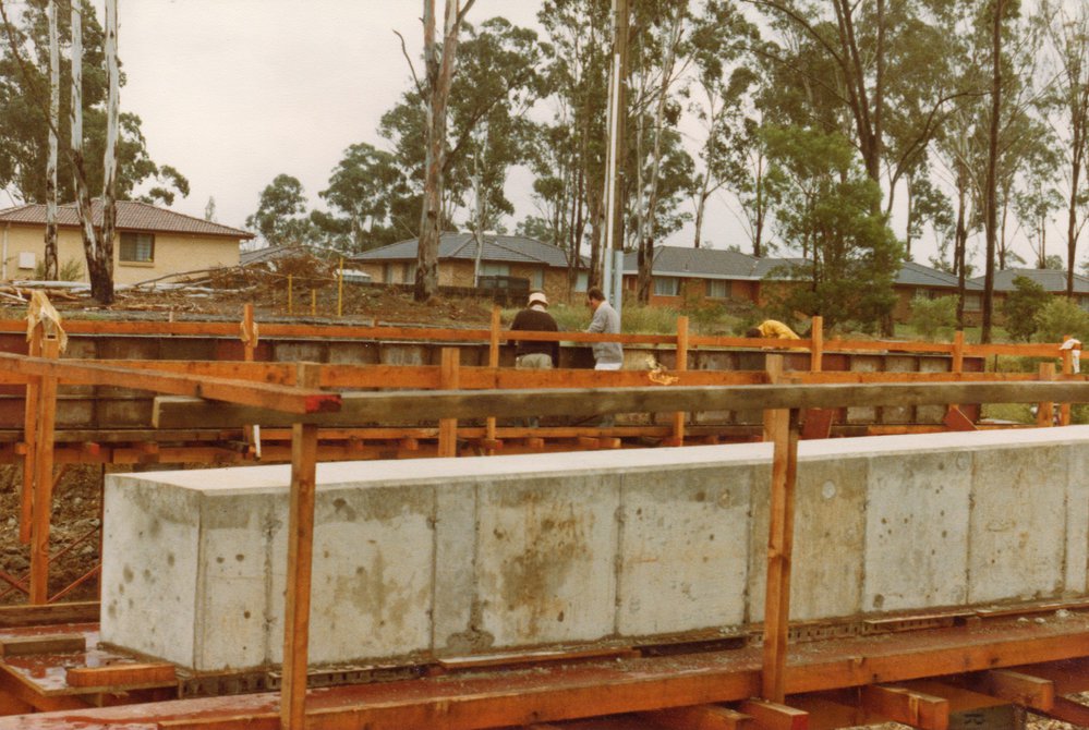 New bridge under construction, Falmouth Road Marayong