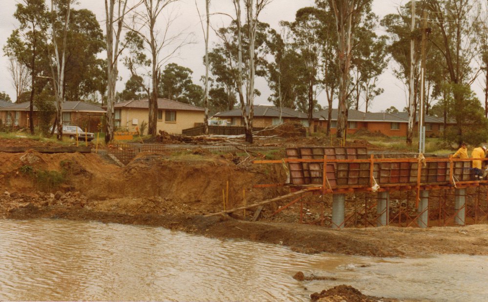 New bridge under construction, Falmouth Road Marayong