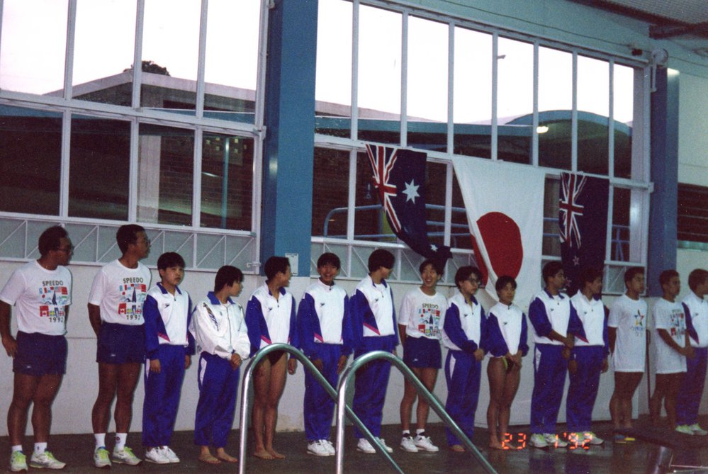 Japanese swimming team at Blacktown Aquatic Centre