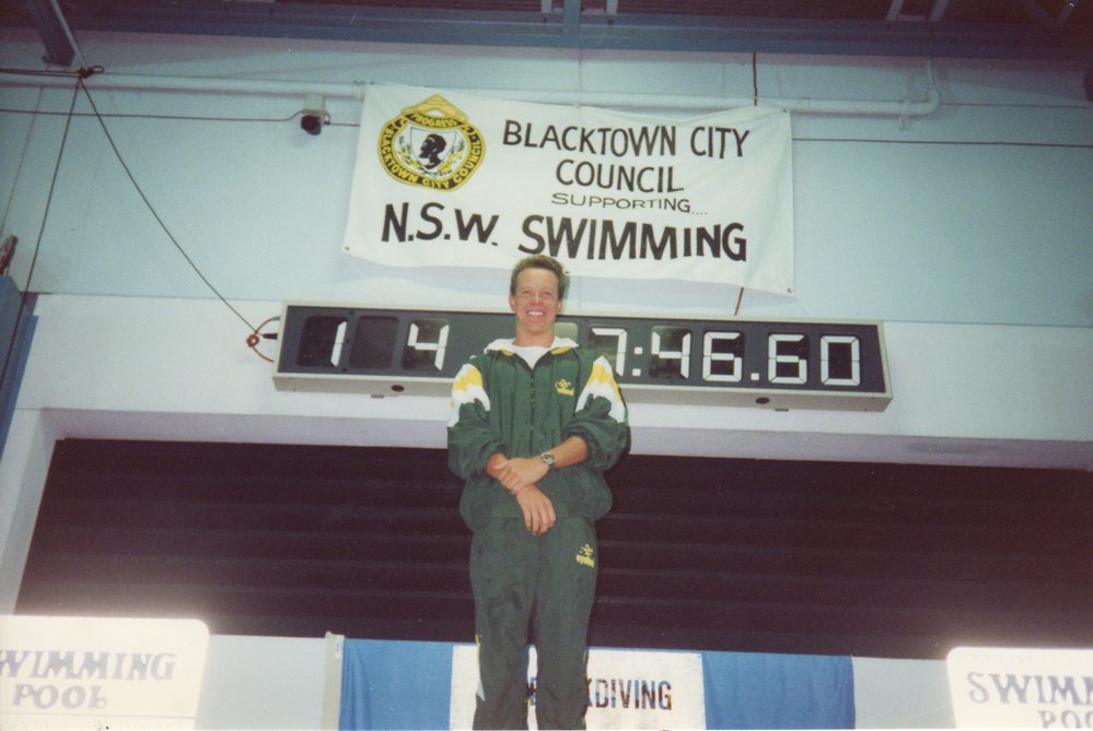 Kieren Perkins at Blacktown Aquatic Centre, Blacktown