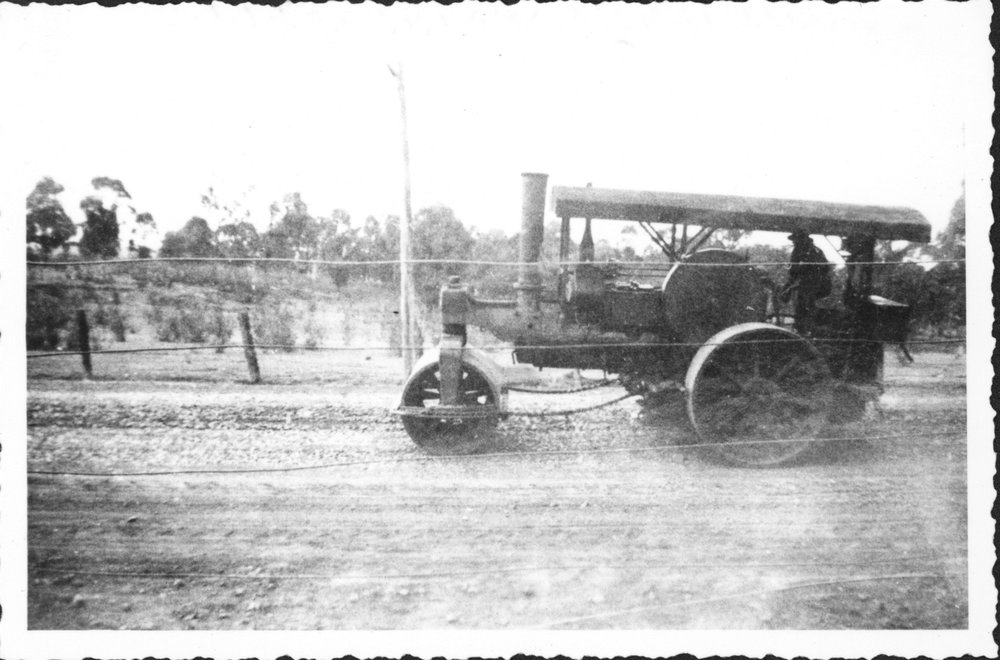 Old steam road-roller