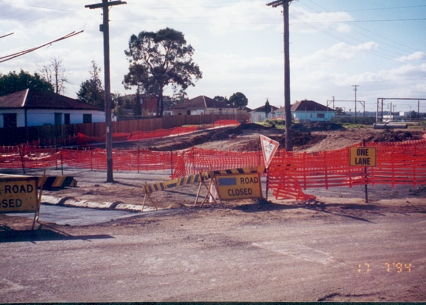 Ring Road construction at Third Avenue, Blacktown