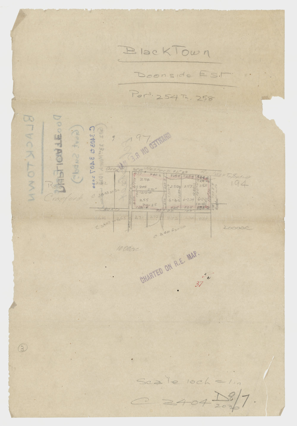Doonside Estate, Doonside portions 254 to 258, c1924