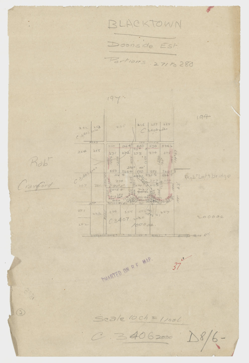 Doonside Estate, Doonside portions 271-280, c1924