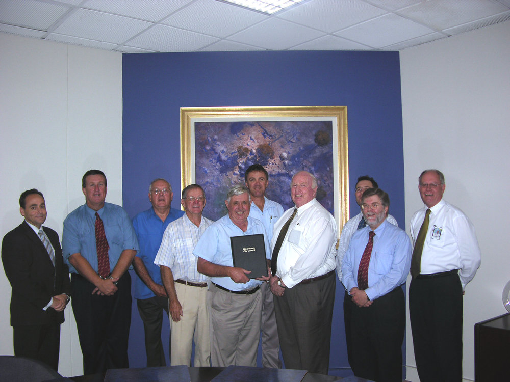 Owen Whalan with fellow staff members
