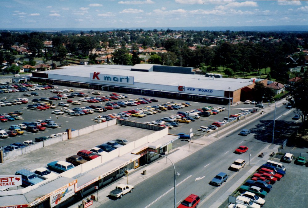 K-mart and Coles shopping building, Alpha Street, Blacktown