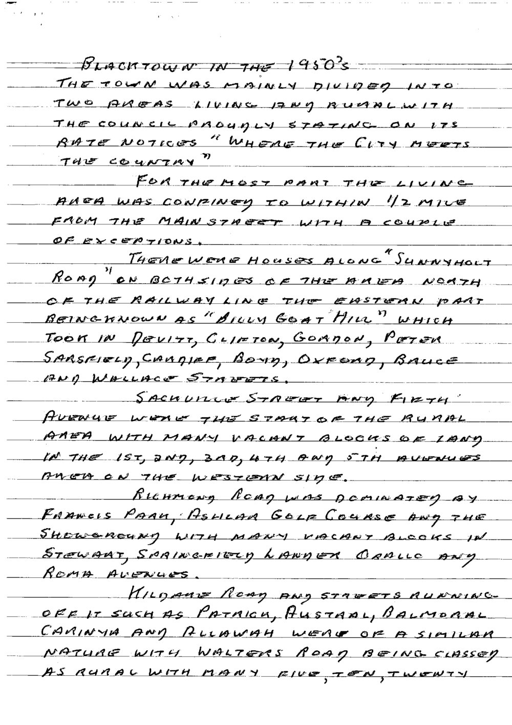 1950's Blacktown, 2016 - Robert Dick