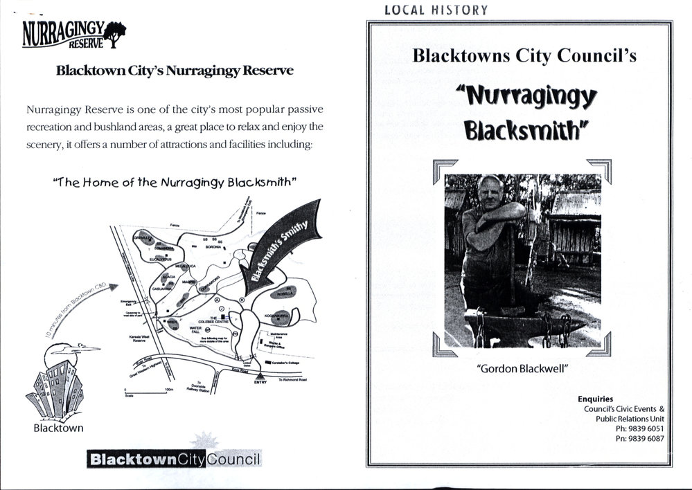 Nurragingy Blacksmith, Gordon Blackwell, c 2000s