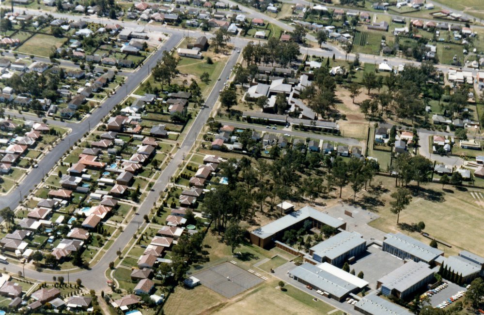 Aerial view of Rooty Hill Primary and High School