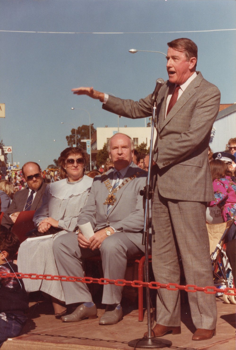 Premier Neville Wran at 1986 Blacktown City Festival