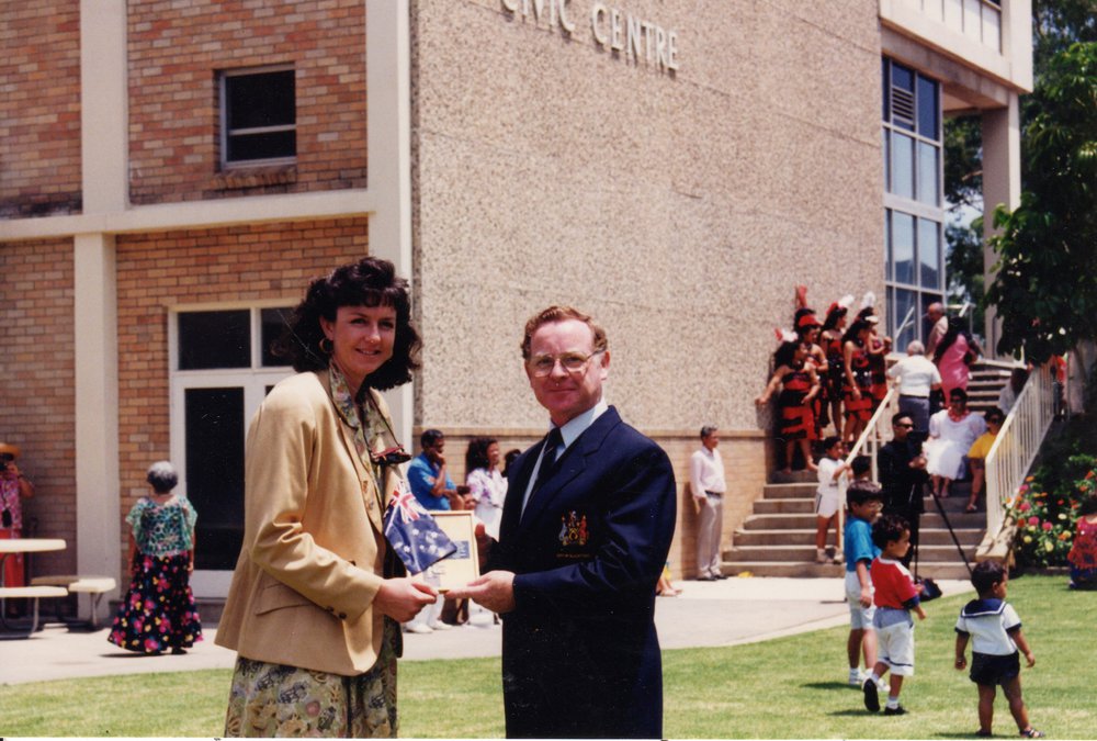 Keeley Devery receiving Key to the City