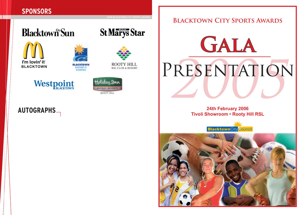 Blacktown City Sports Awards Gala Presentation, 2005