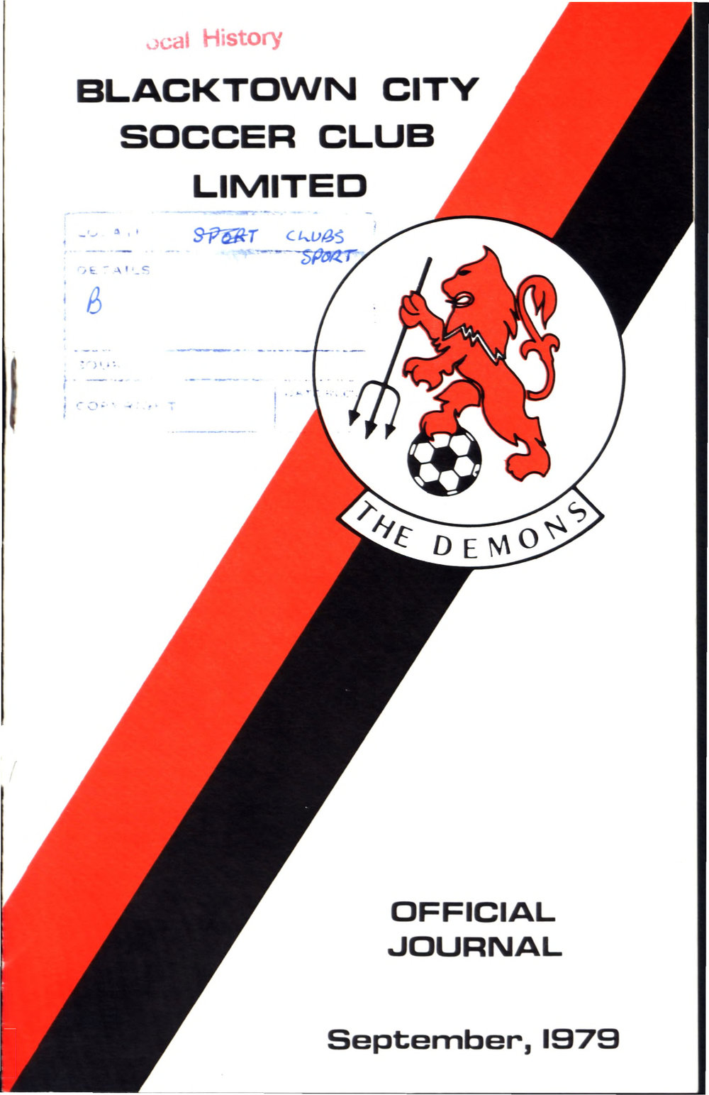 Blacktown Soccer Club Official journal, September 1979