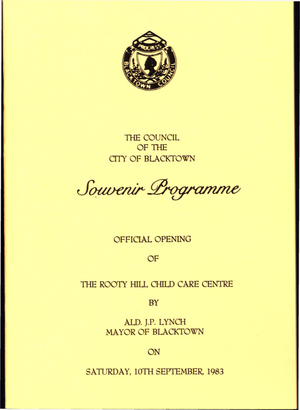 Rooty Hill Child Care Centre official opening, 1983