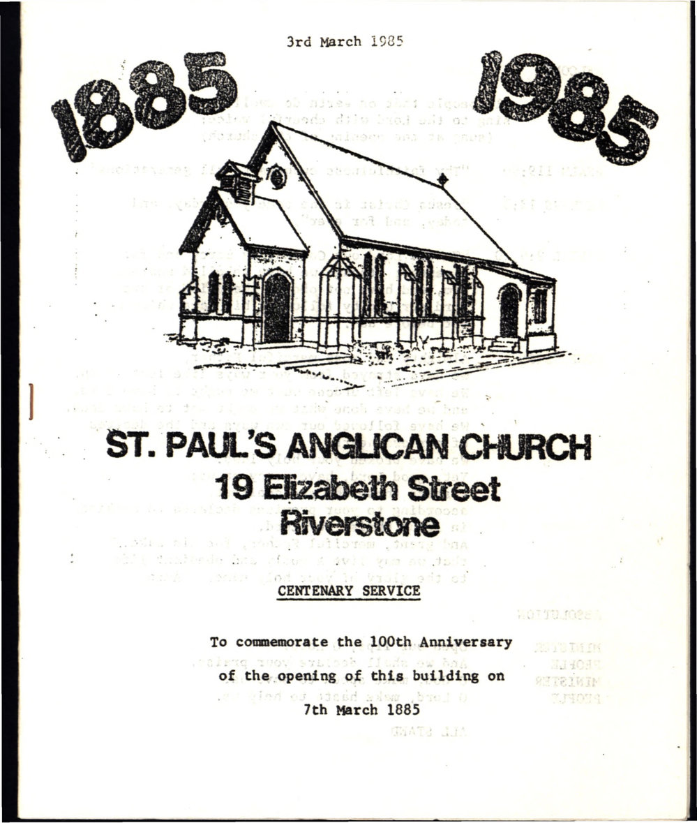St Paul's Anglican Church Riverstone Centenary Service, 1985