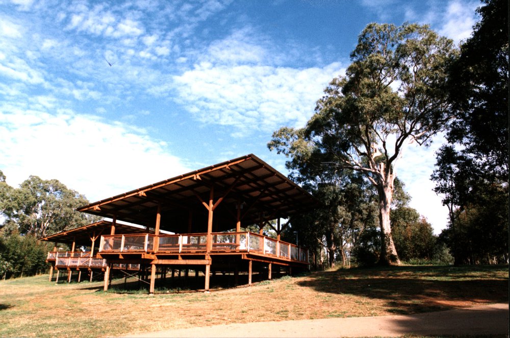 Fibrosa and Crebra Pavilions at Rouse Hill Regional Park