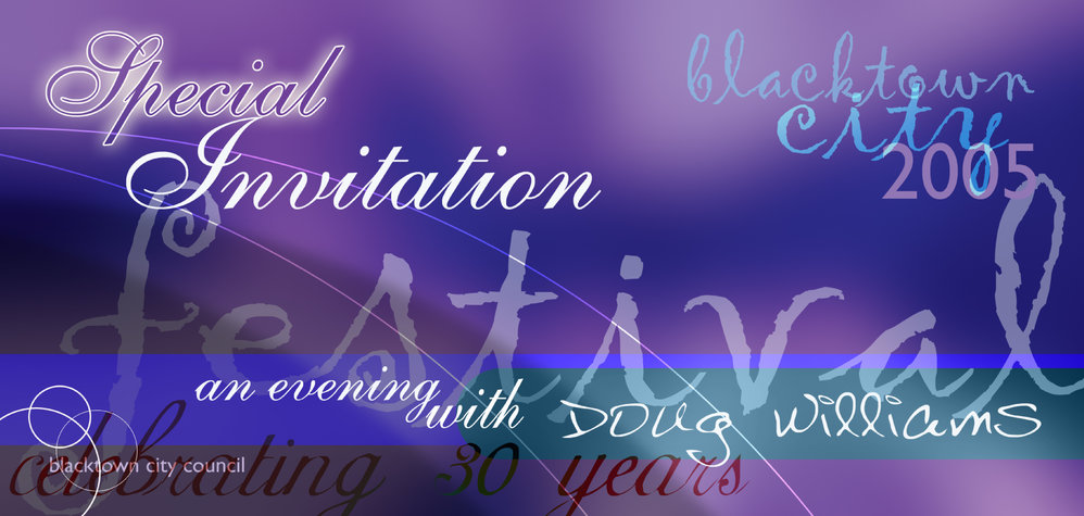 An evening with Doug Williams - invitation, 2005