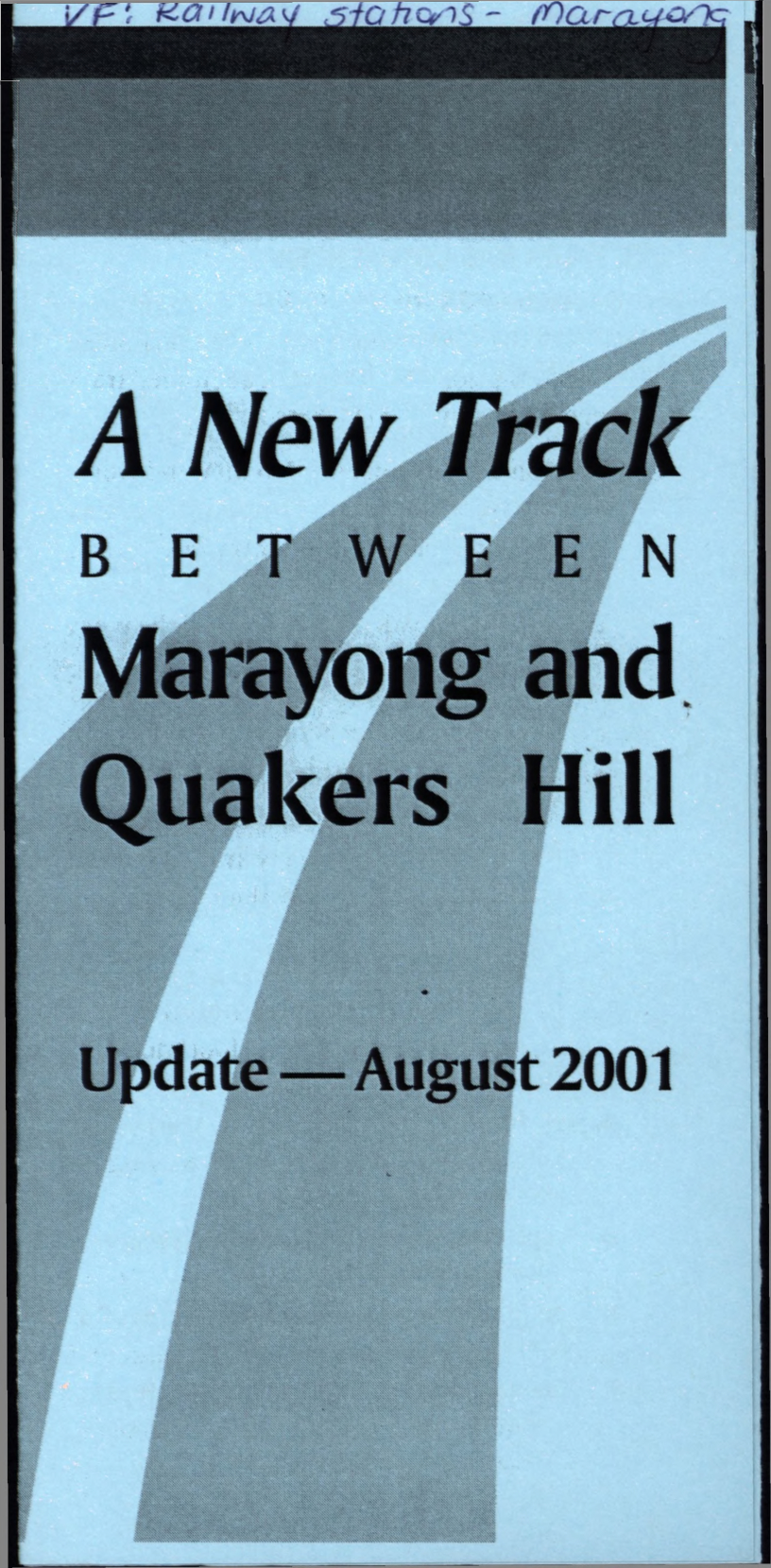 A new track between Marayong and Quakers Hill, August 2001 
