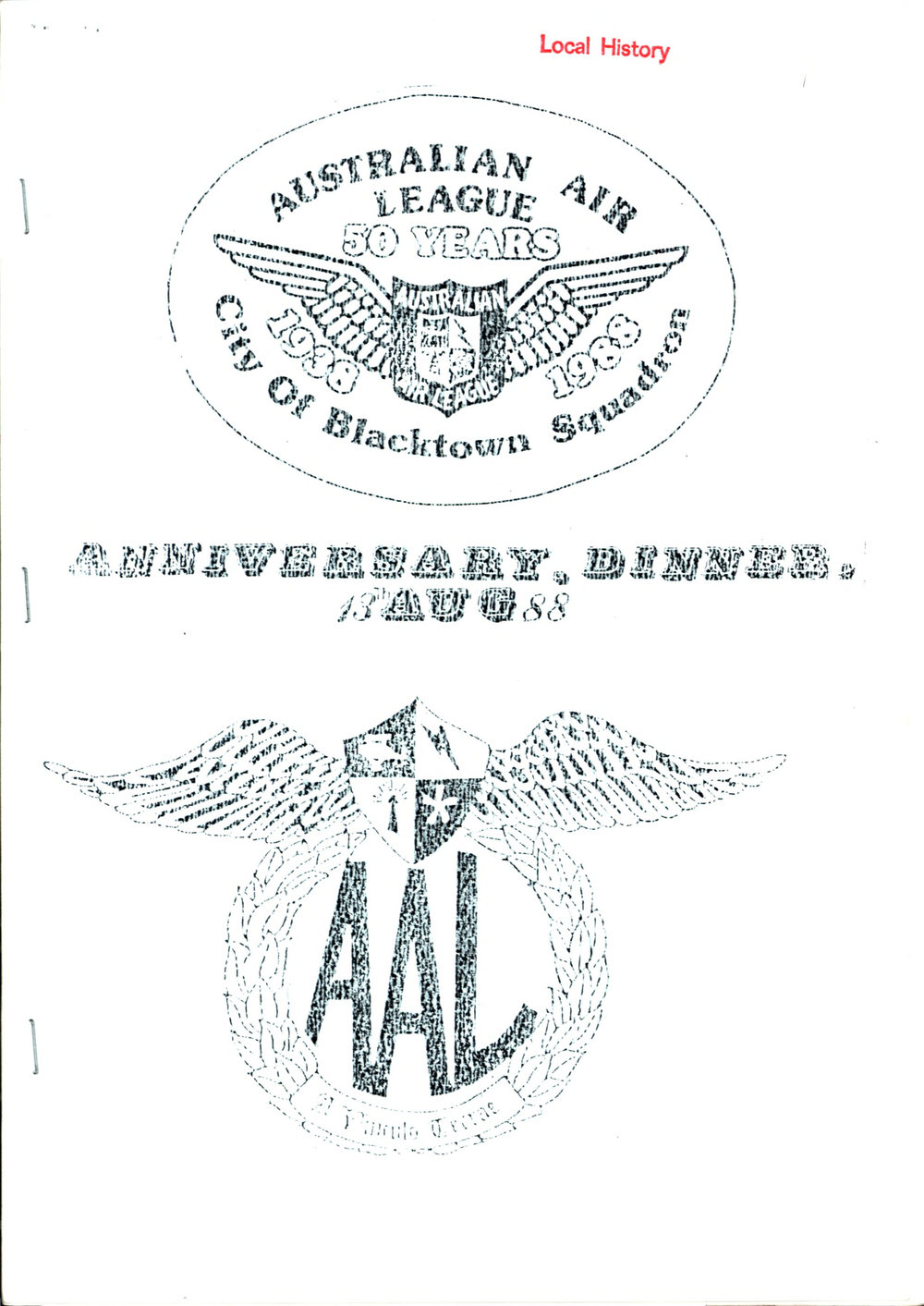 Australian Air League 50 years 1938-1988