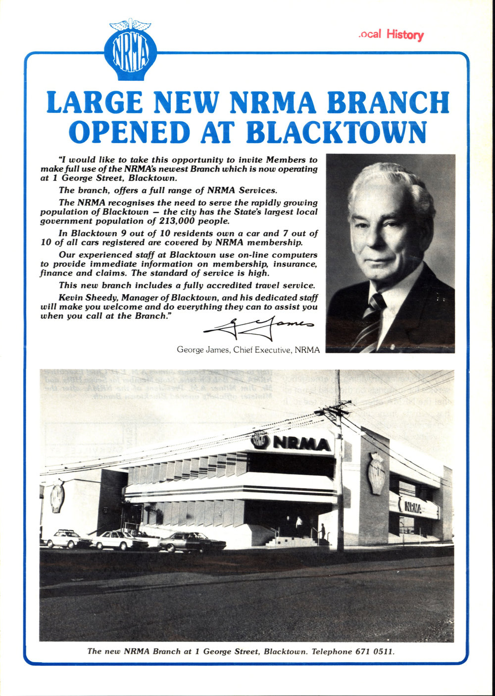 NRMA Branch opening, 1974