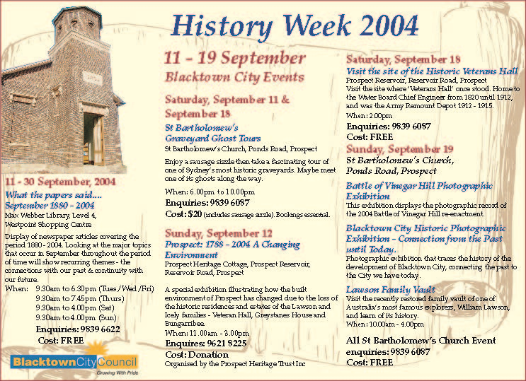 History Week, 2004