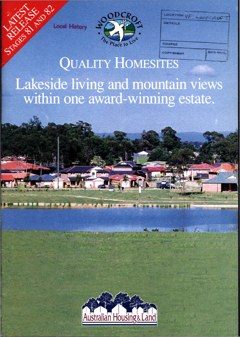Woodcroft Estate Land Sale, 1996
