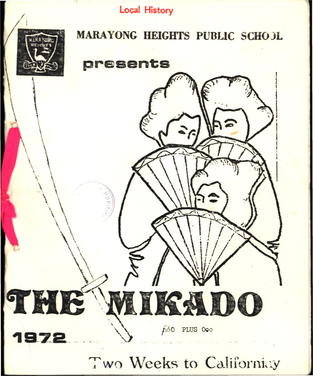 The Mikado, Marayong Heights Public School, 1972