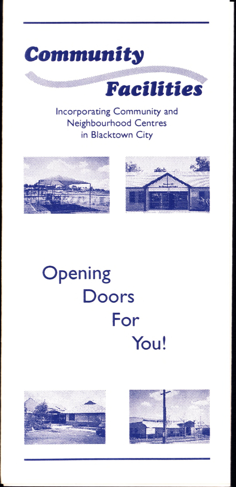 Community Facilities in Blacktown City, 1996