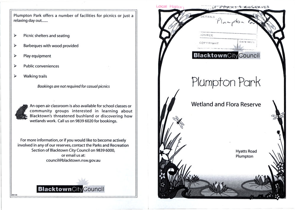 Plumpton Park Wetland and Flora Reserve, c 2004