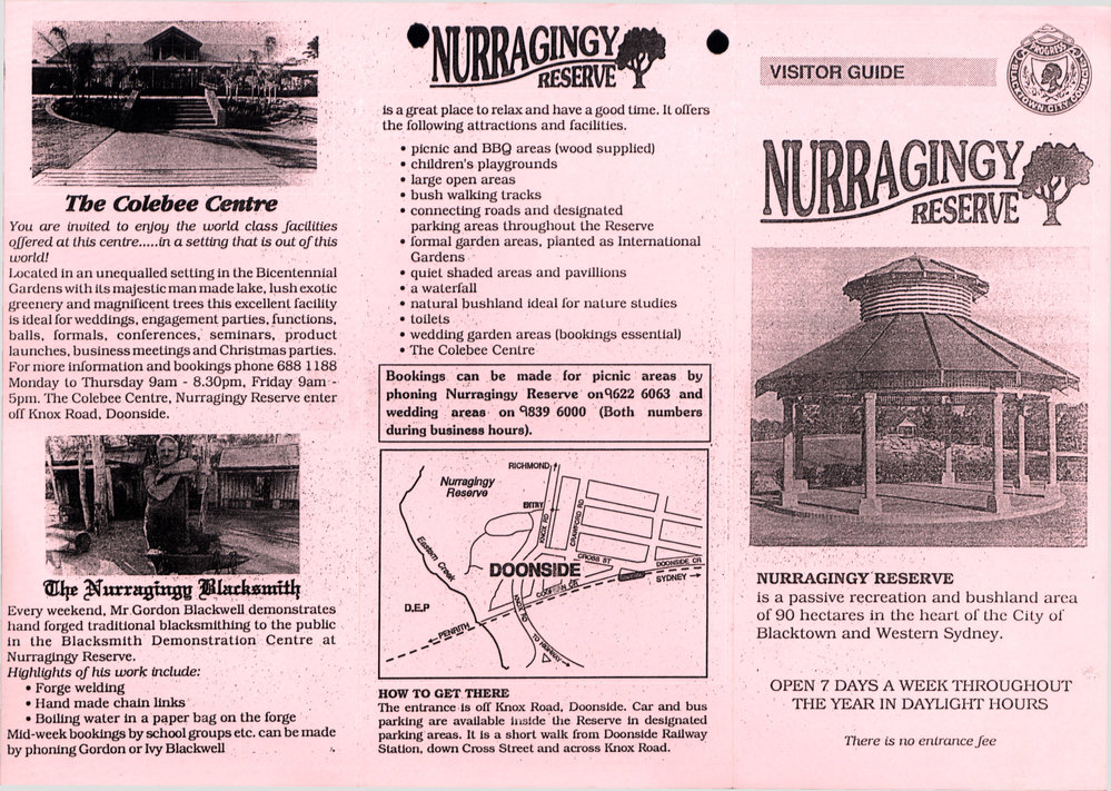 Nurragingy Reserve Visitor Guide, c1995