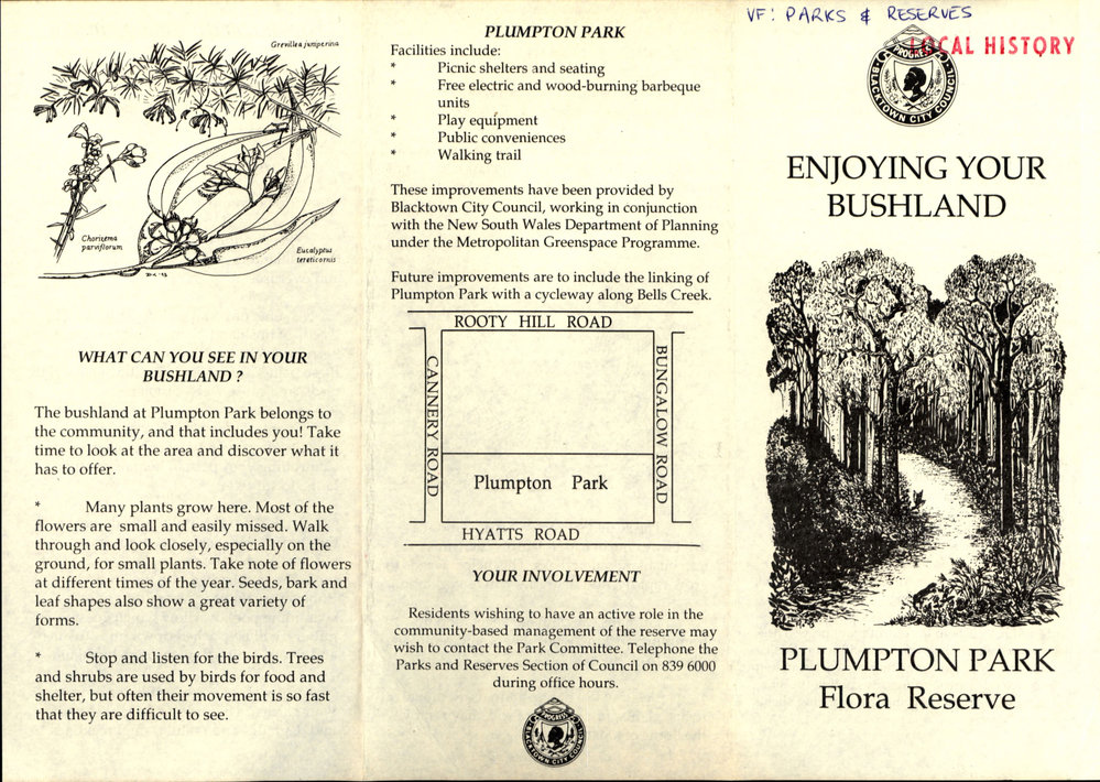 Plumpton Park Flora Reserve, c 1994