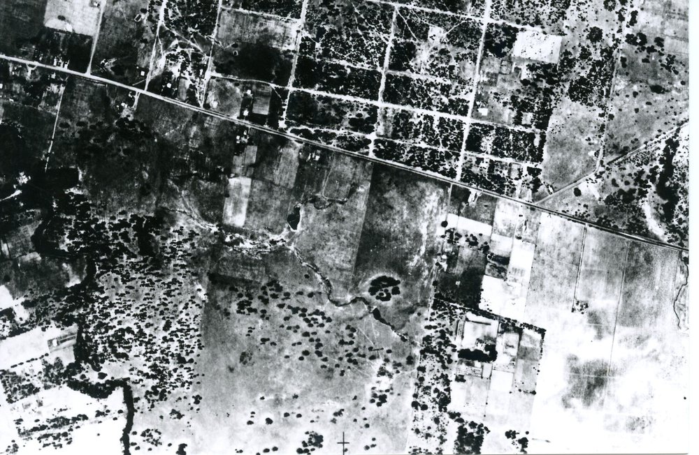 Aerial view of Great Western Highway across Minchinbury and Mount Druitt