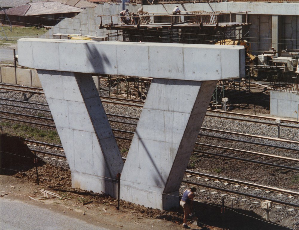 Construction of Davis Overpass, Rooty Hill