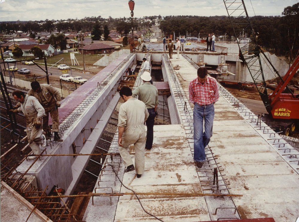 Construction of Davis Overpass, Rooty Hill