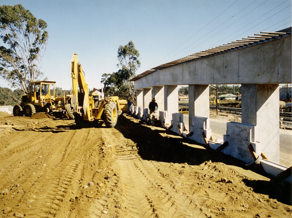 Construction of Davis Overpass, Rooty Hill