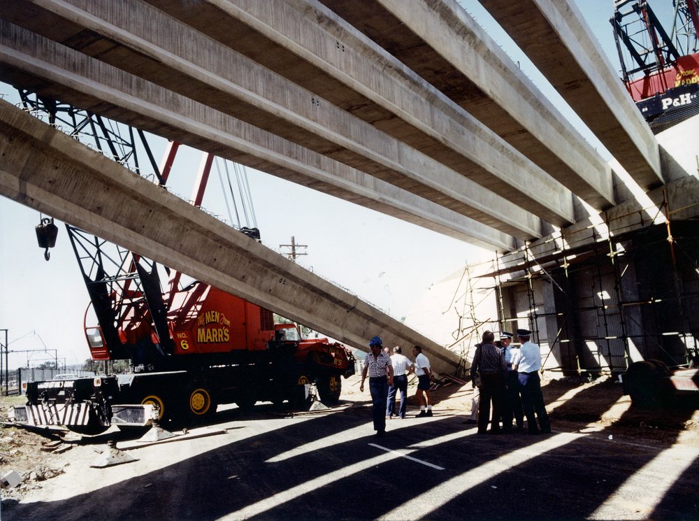 Construction of Davis Overpass, Rooty Hill