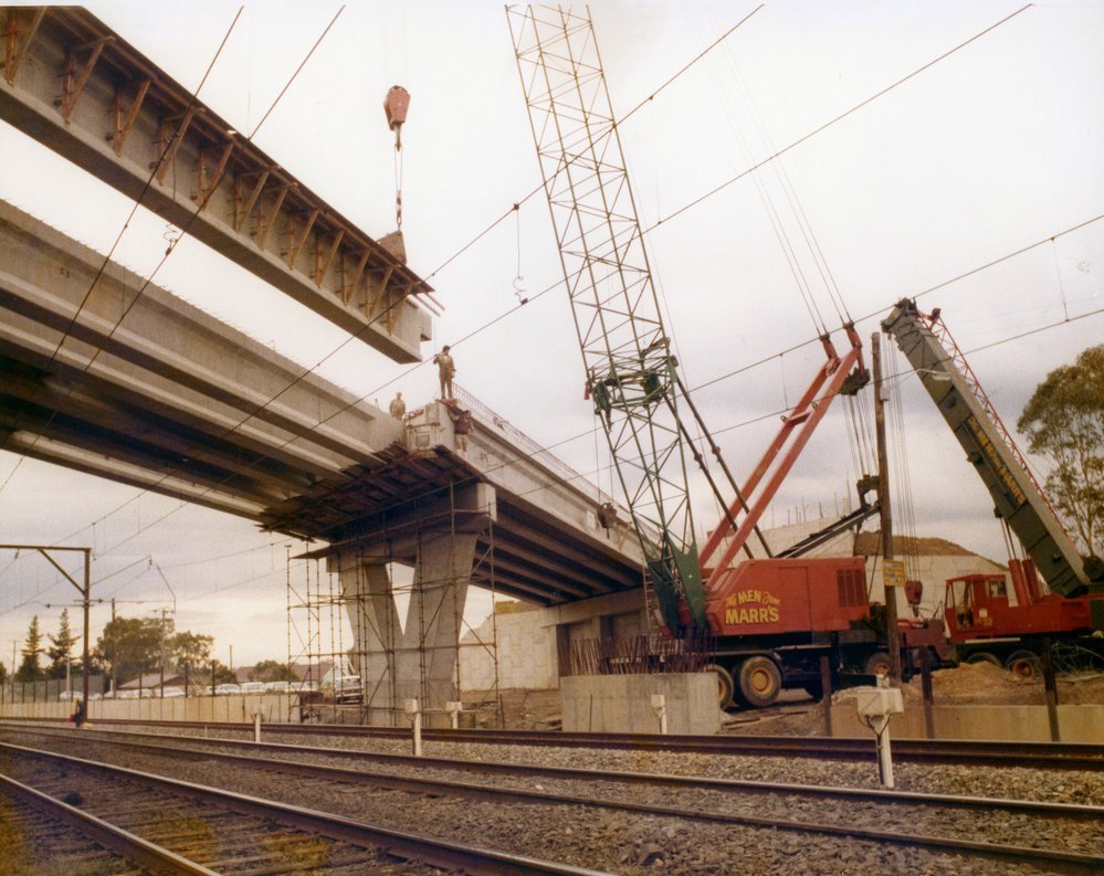 Construction of Davis Overpass, Rooty Hill