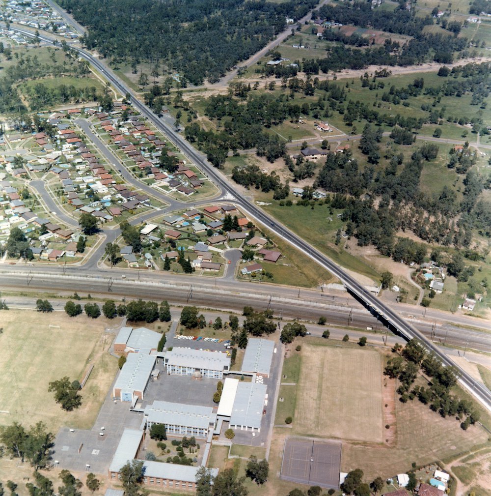 Aerial view of Davis Overpass, Rooty Hill