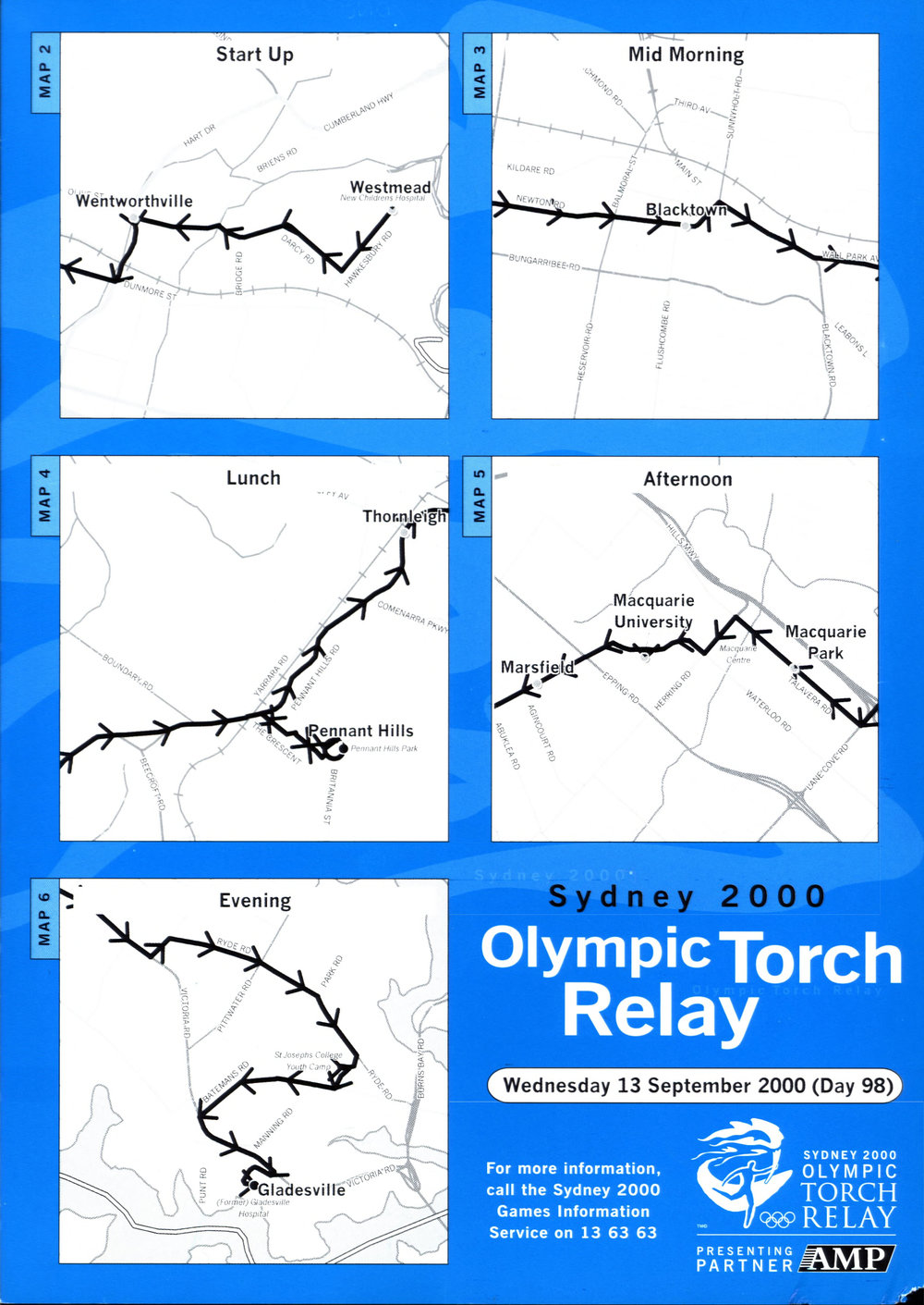 2000 Olympic torch relay maps