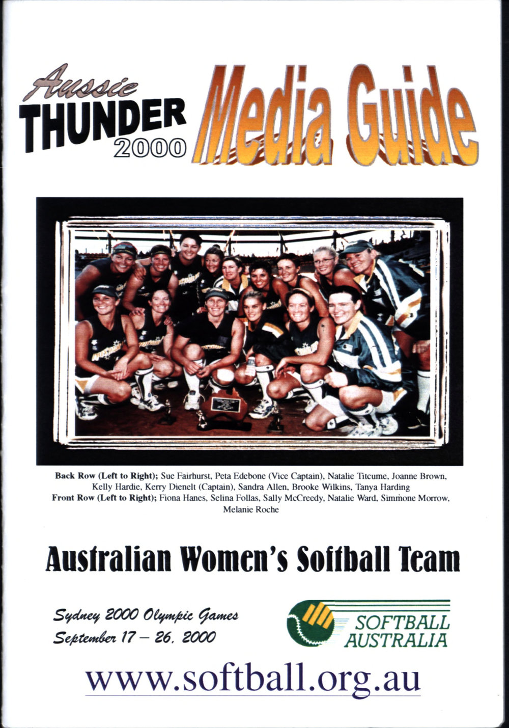Aussie Thunder 2000 Media Guide