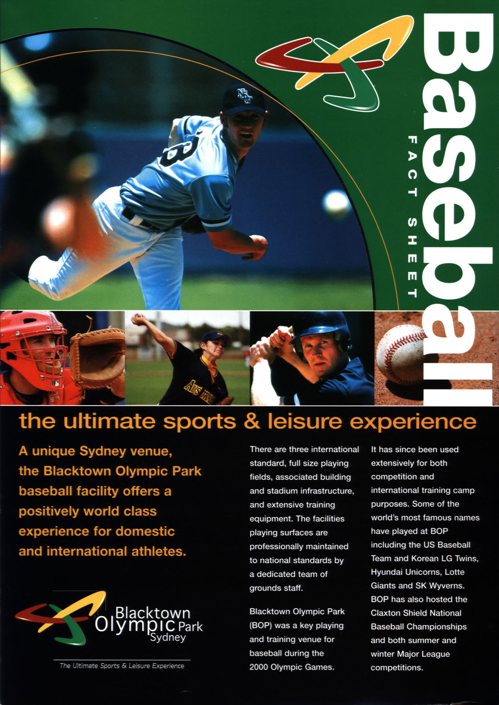 Blacktown Olympic Park, baseball facility fact sheet