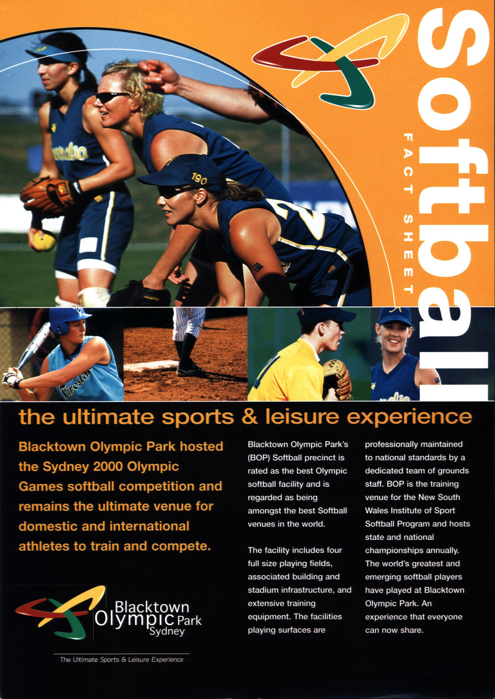 Blacktown Olympic Park Softball Fact Sheet, c2000's
