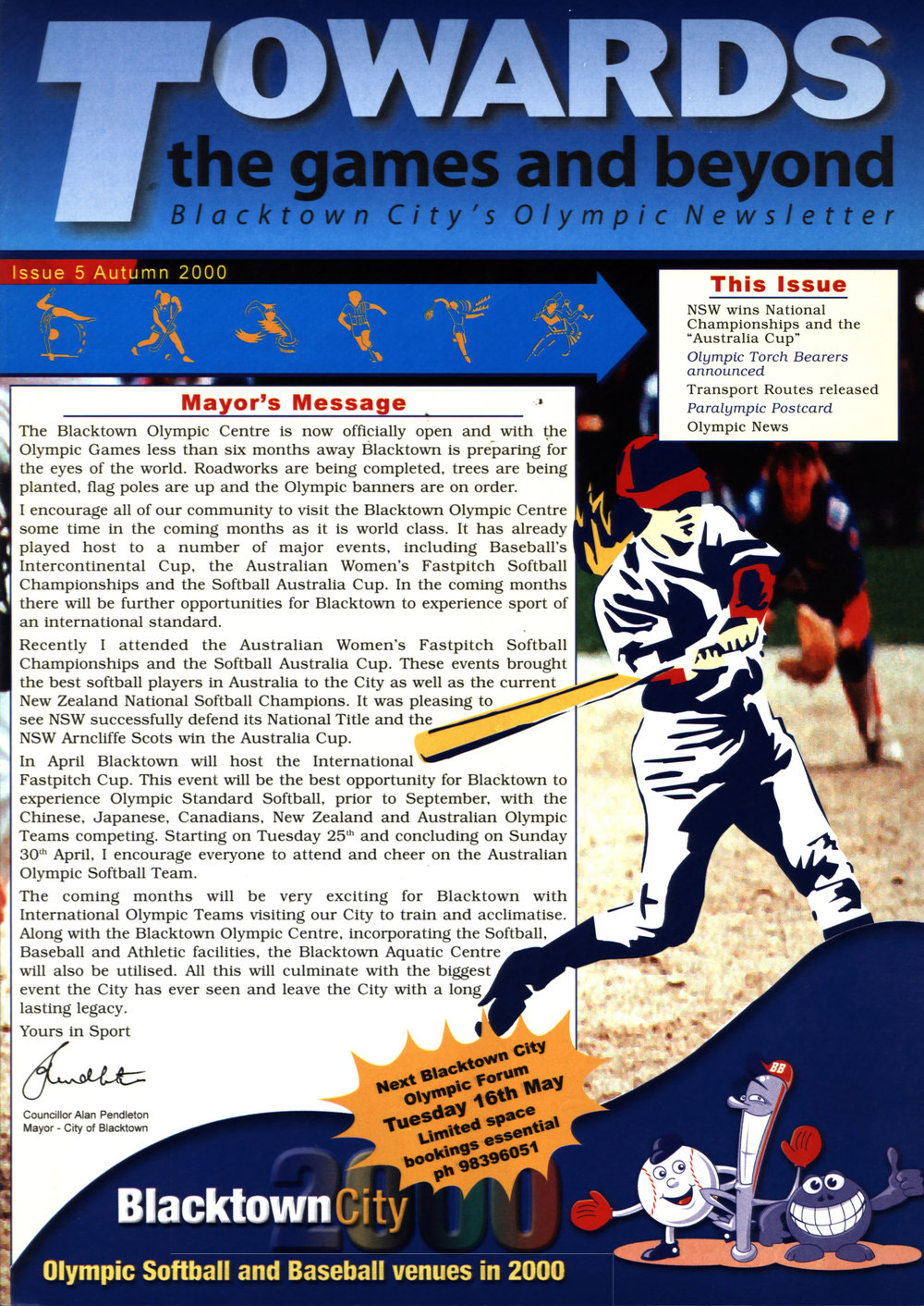 Towards the Games and Beyond Newsletter No 5, Autumn 2000