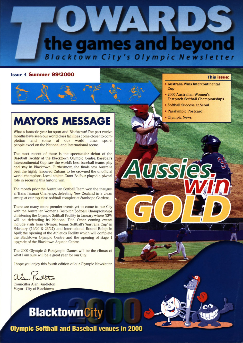 Towards the Games and Beyond, Newsletter No 4,  Summer 1999/2000