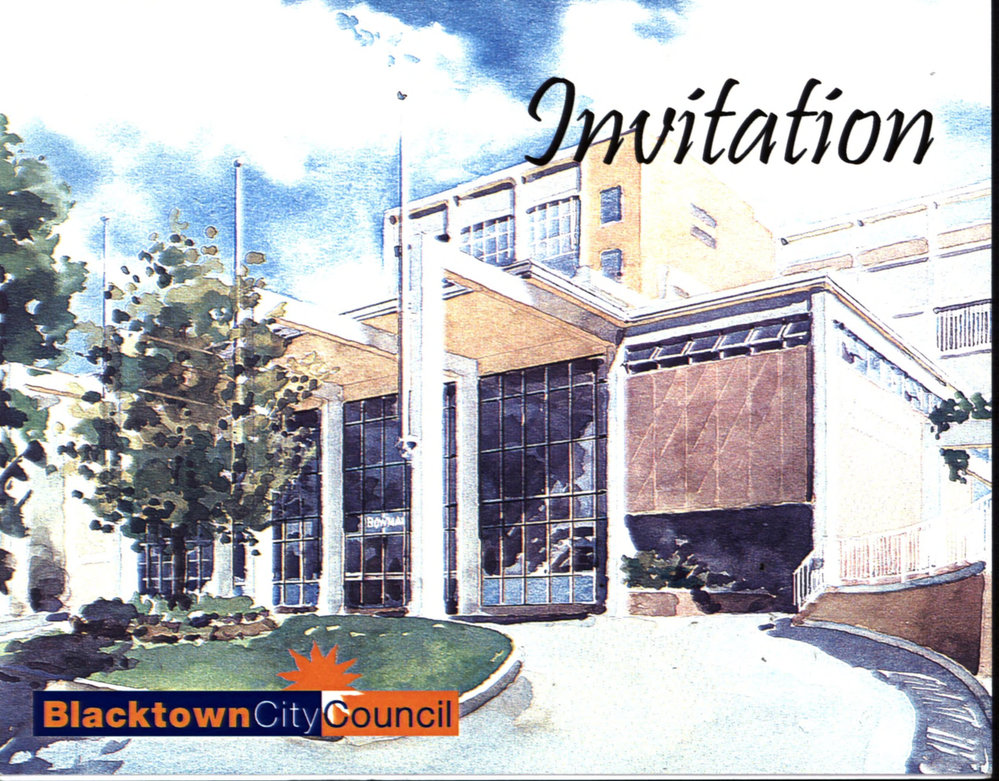 2000 Australian Women's Fastpitch Softball Championship official team dinner invitatio