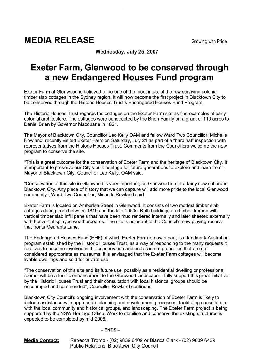 Exeter Farm Glenwood conservation